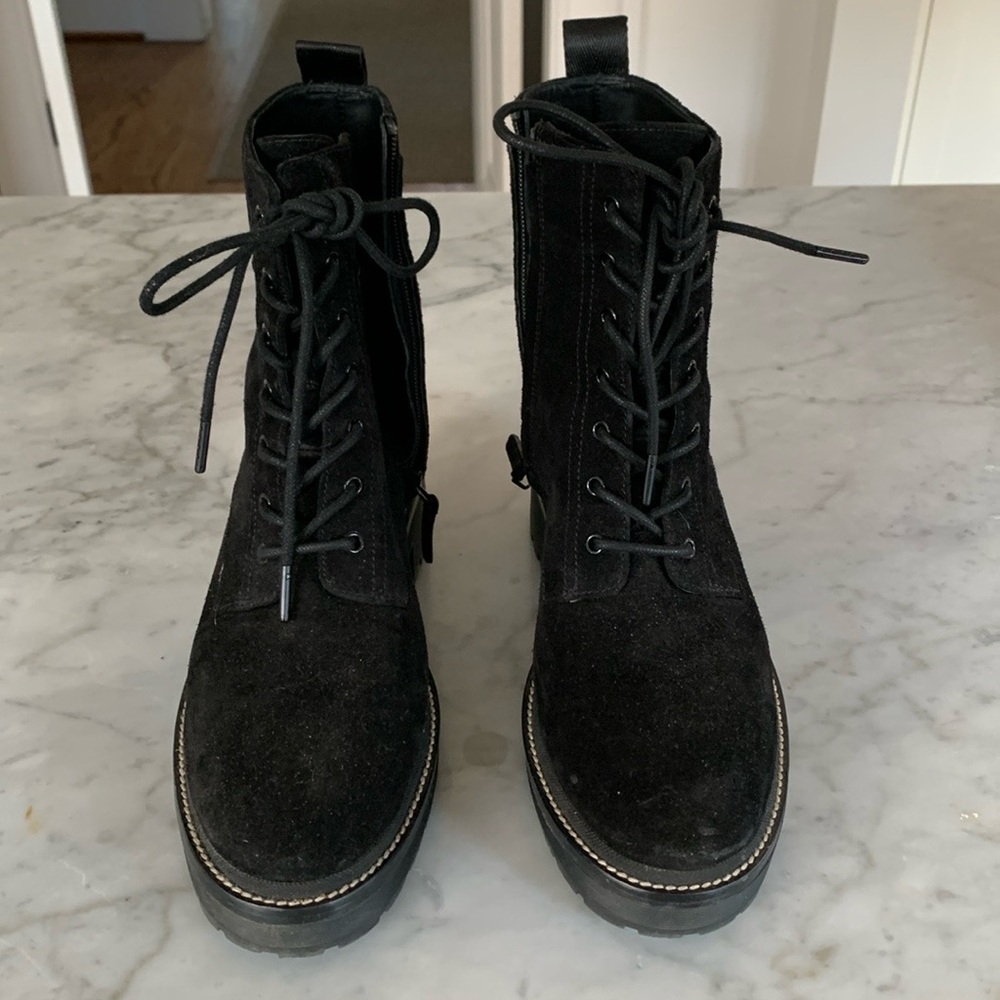 Black suede Tory Burch boots